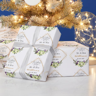 Personalized Bride & Groom Wedding Wrapping Paper