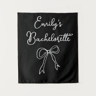 Personalized Bride Name Bachelorette Photo Booth Tapestry