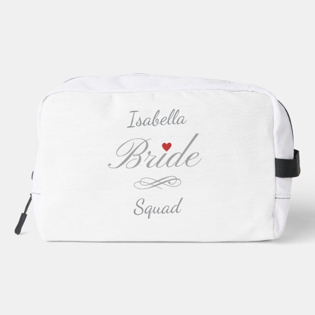 Personalized Bride Squad, Custom Name Hen Party Dopp Kit (Back)