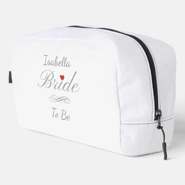 Personalized Bride To Be, Custom Name Hen Party Dopp Kit (Right Corner)