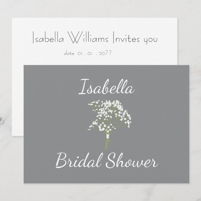 Personalized Bride To Be, Custom Name Hen Party Invitation (Front/Back)