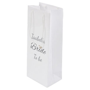 Personalized Bride To Be Mug – Custom Bridal Party Wine Gift Bag