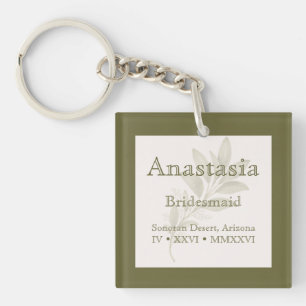 Personalized Bridesmaid  Key Ring