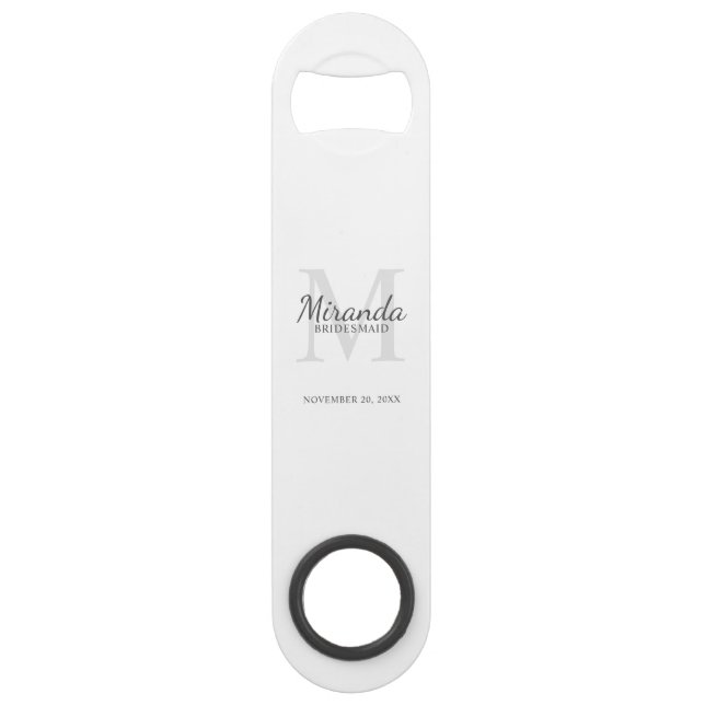 Personalized Bridesmaid's Monogram and Name (Front)