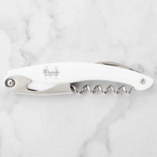 Personalized Bridesmaid's Monogram and Name Corkscrew