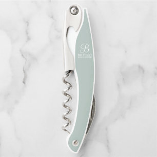 Personalized Bridesmaid's Name and Monogram Corkscrew