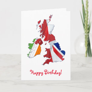 PERSONALIZED BRITISH ISLES BIRTHDAY CARD