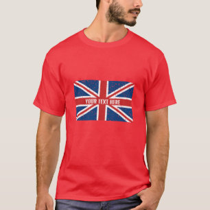 Personalized British Union Jack flag T-Shirt
