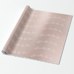 Personalized Brush Bride to be Blush Pink Wrapping Paper<br><div class="desc">Wrap your gifts in pure romance with the Personalized Brush Bride-To-Be Blush Pink Wrapping Paper from Zazzle, a charming choice for bridal showers, weddings, or any occasion celebrating love and union. 🎁💕 This wrapping paper features a delightful blush pink background, soft and feminine, perfect for setting a romantic mood. It's...</div>
