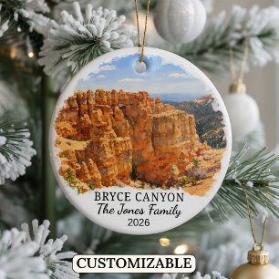 Personalized Bryce Canyon National Park, Utah Ceramic Tree Decoration