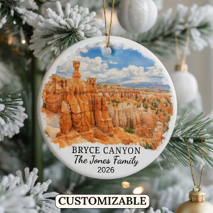 Personalized Bryce Canyon National Park, Utah Ceramic Tree Decoration