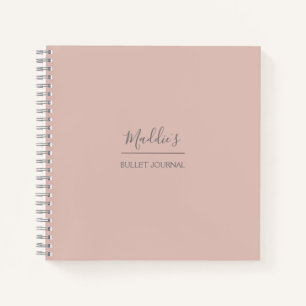 Personalized Bullet Journal   Blush   Dotted