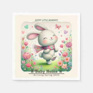 Personalized Bunny Baby Shower Paper Napkins