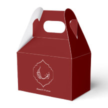 Personalized Burgundy Ramadan Kareem Favor Box