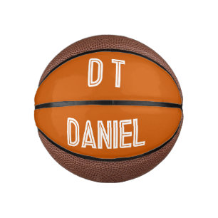 Personalized  -  burnt orange    mini basketball