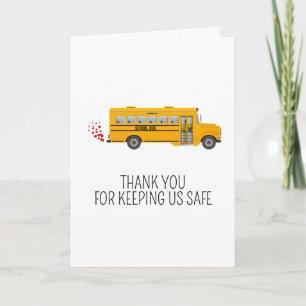 Personalized Bus Driver Appreciation Thank You Card