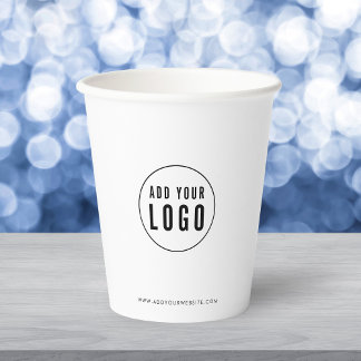 Personalized Business Add Logo Modern Minimalist Paper Cups