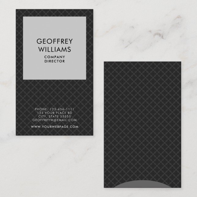 PERSONALIZED BUSINESS CARD DARK MINIMALIST STYLE (Front/Back)