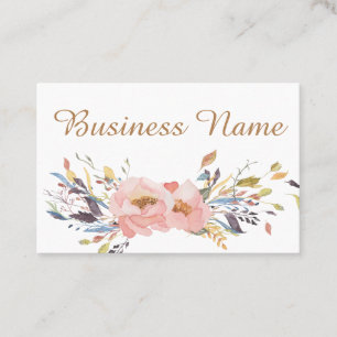 Personalized Business Cards - Winter Rose Design 2