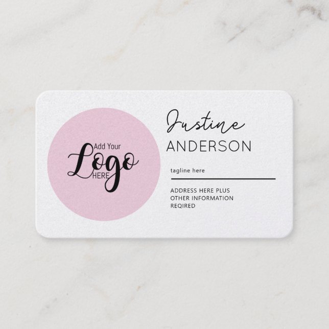 Personalized Business Cards with Logo & Social (Front)