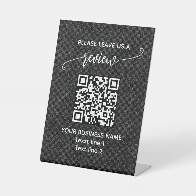 Personalized Business Leave a Review, QR Code Sign (Front)