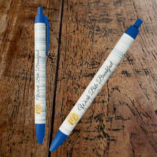 Personalized Business Logo and Name Promotional Blue Ink Pen