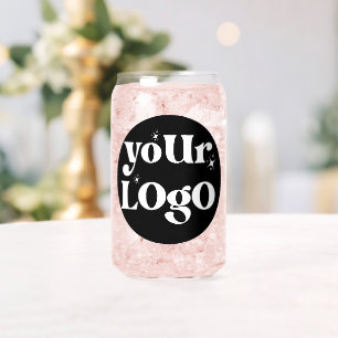 Personalized Business Logo Branded Can Glass