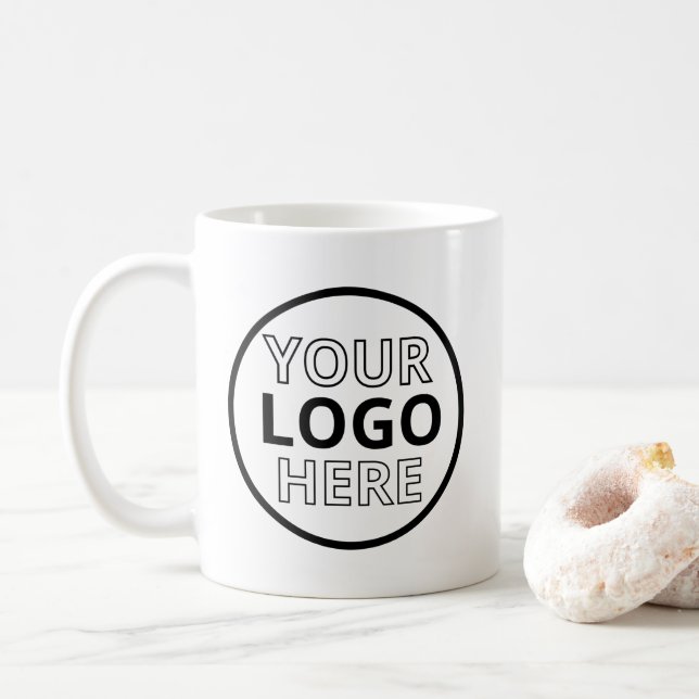 Personalized Business Logo Branded Coffee Mug (With Donut)