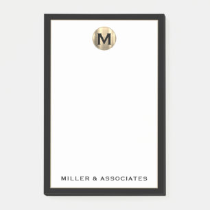 Personalized Business Luxury Monogram Initial Logo Post-it Notes