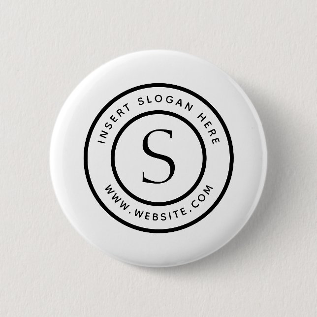 Personalized Business Monogram 6 Cm Round Badge (Front)
