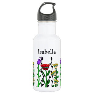 Personalized Butterfly and Flowers Pretty Art 532 Ml Water Bottle