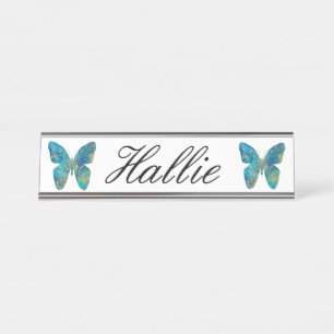 Personalized Butterfly Desk Name Plate