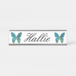 Personalized Butterfly Desk Name Plate