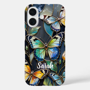 Personalized Butterfly Phone Case Stained Glass