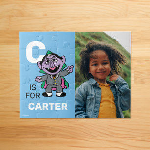 Personalized C is for Count von Count   Photo Jigsaw Puzzle