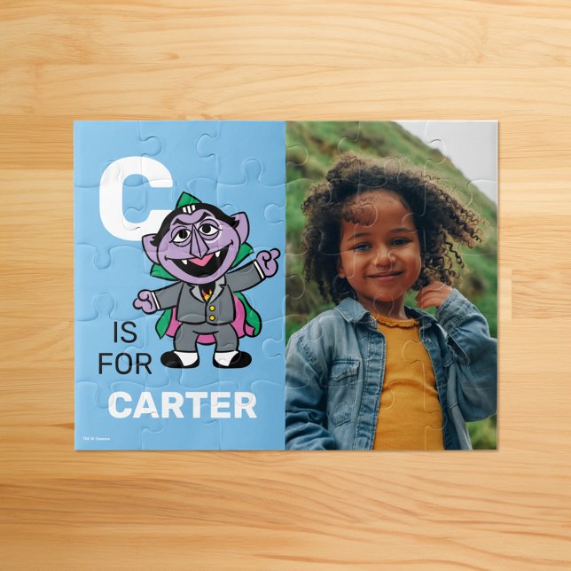 Personalized C is for Count von Count | Photo Jigsaw Puzzle (Puzzle on table)