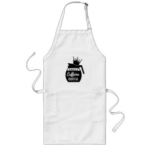 Personalized Caffeine QUEEN Coffee Pot Long Apron