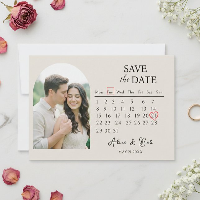 Personalized Calendar Save the Date Card (Creator Uploaded)