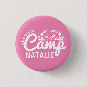 Personalized Camp Bachelorette Party Bridesmaids 3 Cm Round Badge