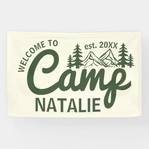 Personalized Camp Bachelorette Party Cool Welcome Banner