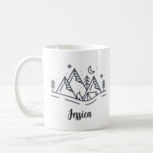Personalized camp mug, personalized campfire mug, coffee mug