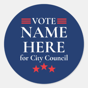 Personalized Campaign Election Classic Round Sticker