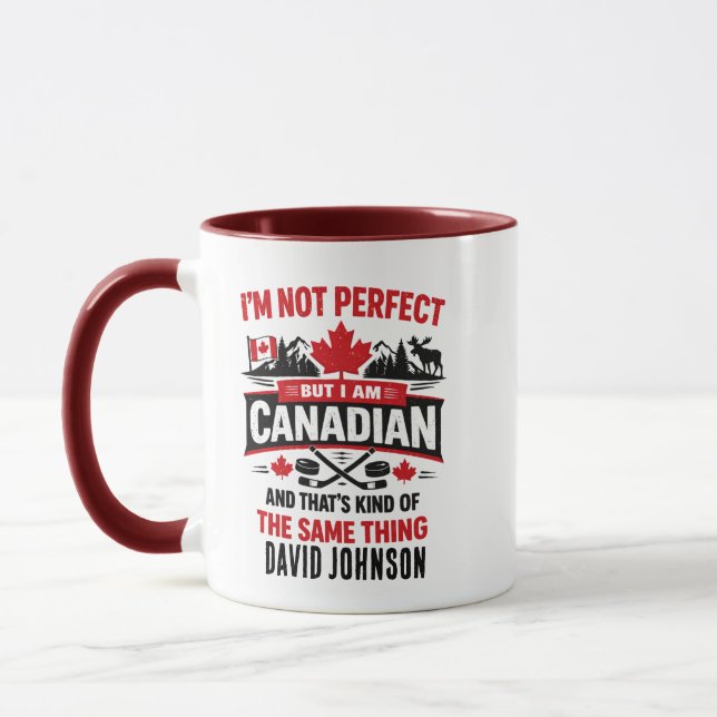 Personalized Canada Flag Day | Custom Canadian Mug (Left)