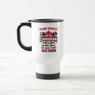Personalized Canada Flag Day   Custom Canadian Travel Mug