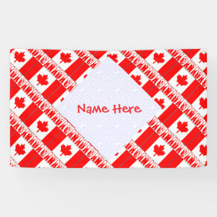 Personalized Canada Flag Party Banner