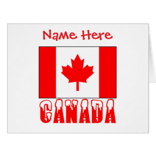 Personalized Canada Flag Patriotic Large Greeting 