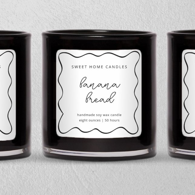 Personalized Candle Label, Fun & Whimsical Square Sticker (Creator Uploaded)