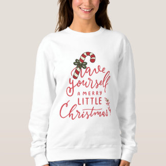 Personalized Candy Cane Script Christmas  Sweatshirt
