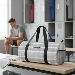 Personalized Canvas Duffel Bag - Custom Name