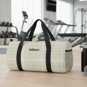 Personalized Canvas Duffel Bag - Custom Name